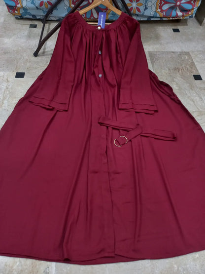 Side Pocket Abaya With Belt