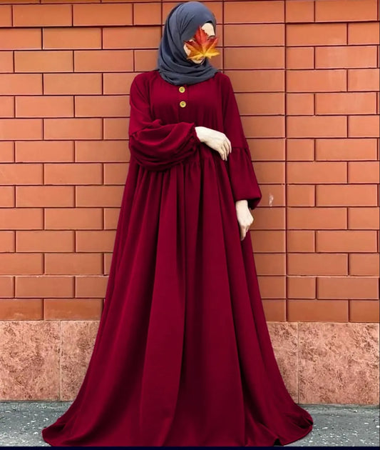 Marble Button Abaya