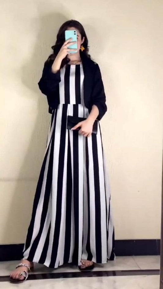 Western Zebra Lining Maxi Koti